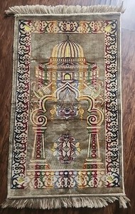 Vintage Turkish Islamic Prayer Rug Jaramaz Sajada Mihrab 42 X 26 