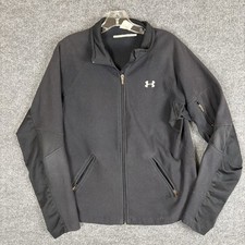 Under Armour Fleece Jacket Womens Full Zip Size XL Black