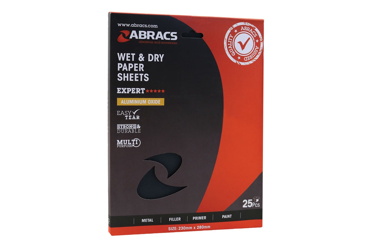Connect Abracs Wet & Dry Abrasive Sheets P1200 25pc 32161