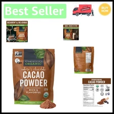 Pure Organic Cacao Powder 16oz - Rich Dark Chocolate Flavor,  & Gluten-Free
