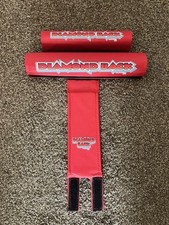 Diamond Back BMX FREESTYLE BIKE PADS Hot Cool Silver Streak Old School Cali- RED