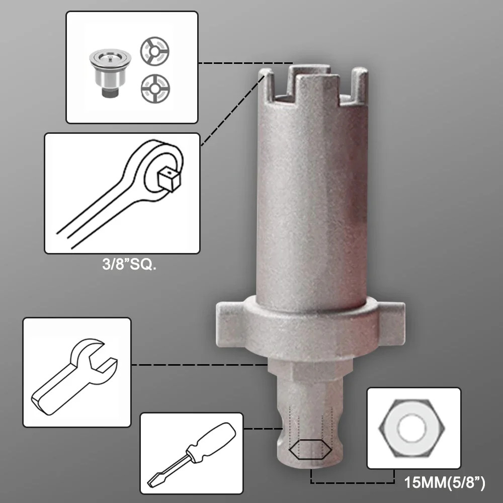 Multi tool Faucet & Sink Installer Pipe Wrench For Plumbers & Homeowners Kitchen