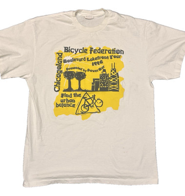 Very RARE Chicagoland Bicycle Federation 1996 Boulevard Lakefront Fest  Size Xl
