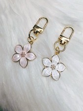 Japanese Sakura bag charm Keychain key ring key fob Cherry Blossom Pink Lot 2