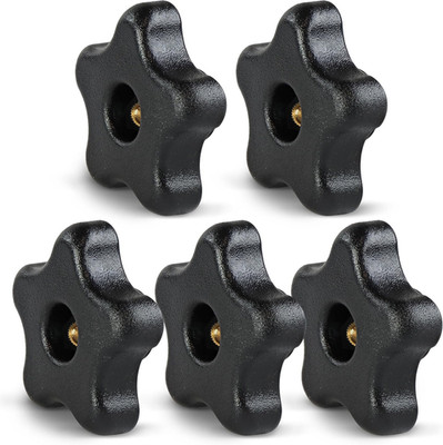 DCT 5 Star 5/16In-18 Internal Threaded Clamping Knob - T Knob Plastic Jig Knobs,
