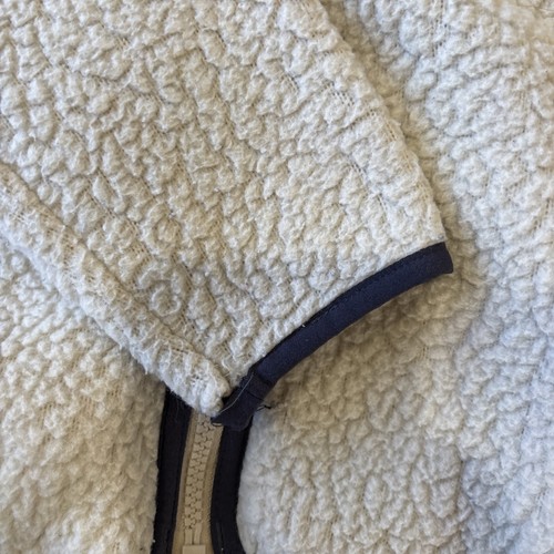 Vintage Patagonia Hooded Deep Pile Oatmeal Fleece, Purple Trim w/3 Zippers Small - Bild 6 von 16