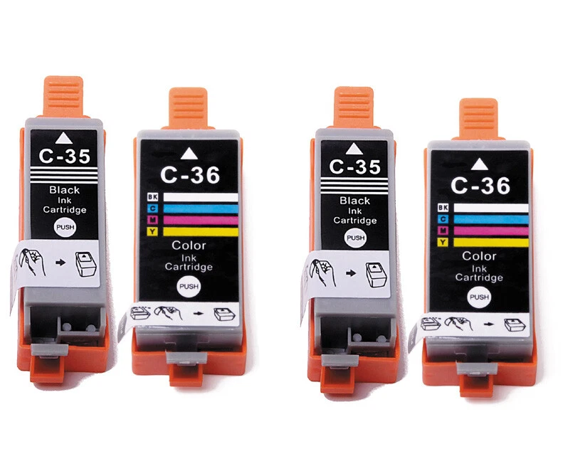 Printer Ink Cartridges for PGI-35 CLI-36 Pixma iP100 Photo Printer Black & Color