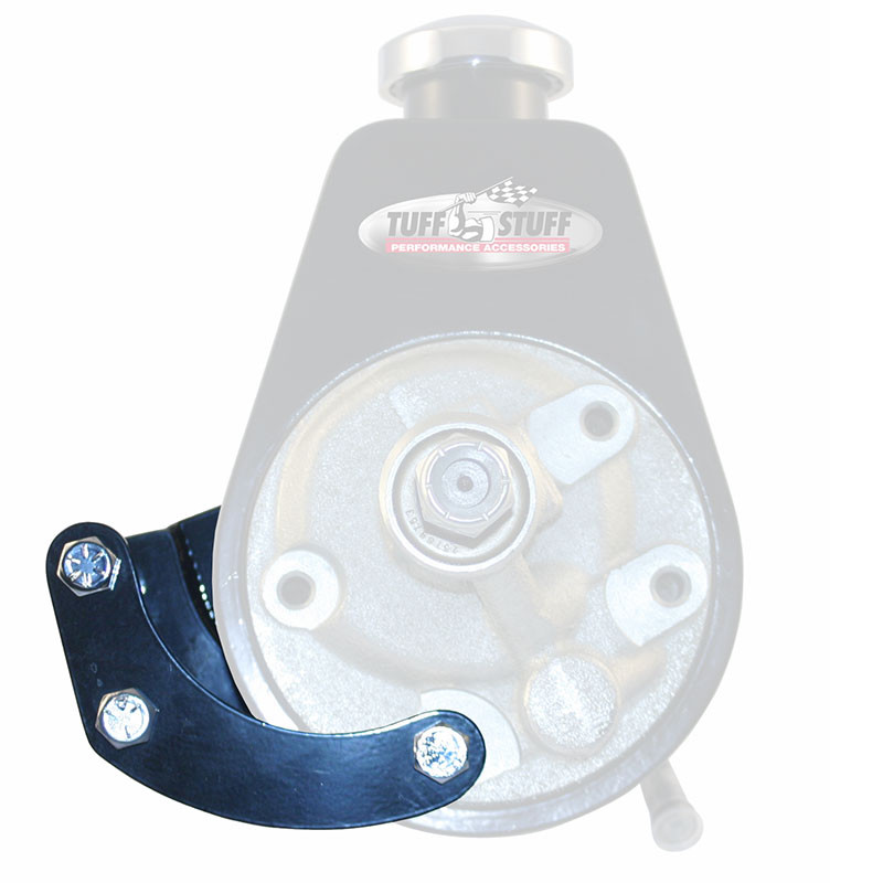 Tuff Stuff Power Steering Pump Bracket 6504B; Black Steel for SBC w