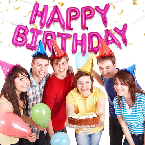 Happy Birthday Banner, 16 Inch Mylar Foil Letters Sign Bunting Happy Birthday Ba - Picture 6 of 12