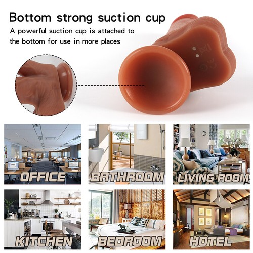 Unisex Realistic Thrusting Heating Dildo Vibrator G-Spot Massager Sex Toys Women - Picture 11 of 13