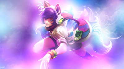 Anime league of legends ahri apc Play Gaming Mat Desk