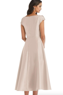 alfred sung cap sleeve midi dress ALFRED SUNG D798 CAP SLEEVE FULL SKIRT MIDI CAMEO 187 DRESS sz 2