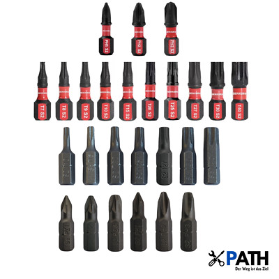 Bit Biteinsatz Bits Torx T7, T8, T9, T10, T15, T20, T25, T30, T40 TX S2 Stahl