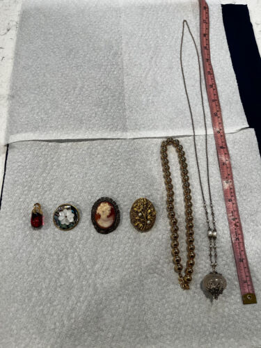 Lot of 6 Antique Pendants & Necklaces
