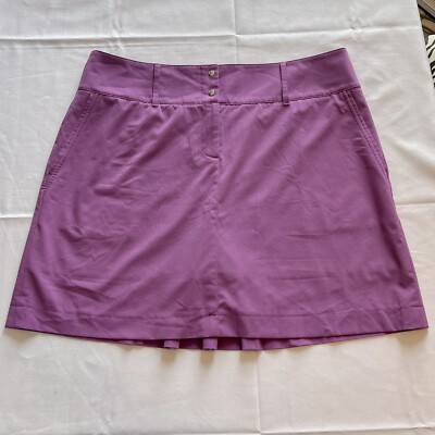 Jupe-Short Cutter & Buck Femme Taille 2 – Violette, à Pinces, Avec Poches, Zippée – Très Bon état