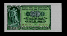 CZECHOSLOVAKIA ( 1 ) BANK NOTE  50  KORUN 1953   P  85 A CRISP  UNCIRCULATED