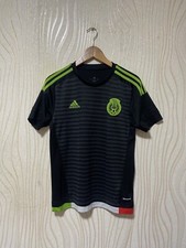 MEXICO 2015 2016 HOME FOOTBALL SHIRT SOCCER JERSEY ADIDAS M36002 sz S MEN BLACK