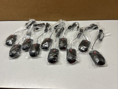 10 x Lenovo Essential-Mouse - USB/Schwarz/Optisch/Kabelgebunden - FRU 00PH133
