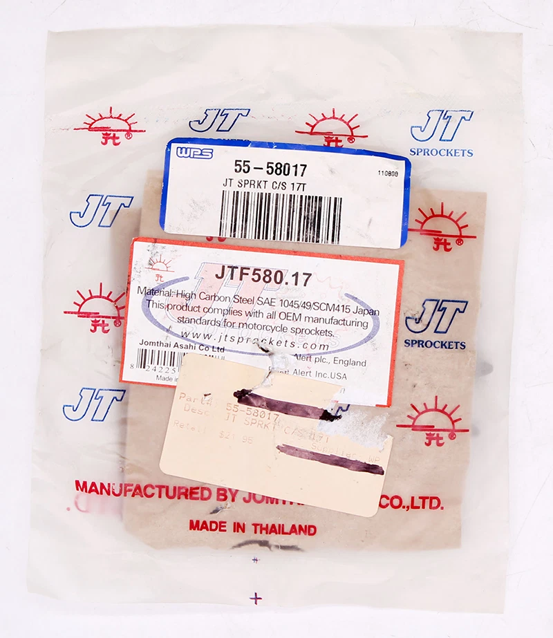 JT Front Sprocket Part Number - 55-58017 | eBay