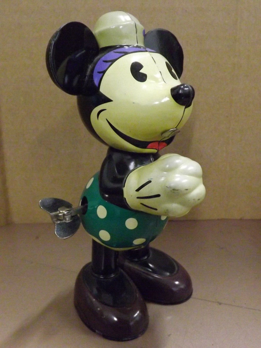 Vintage Young Epoch Disney Minnie Mouse Wind Up Toy Tin | eBay