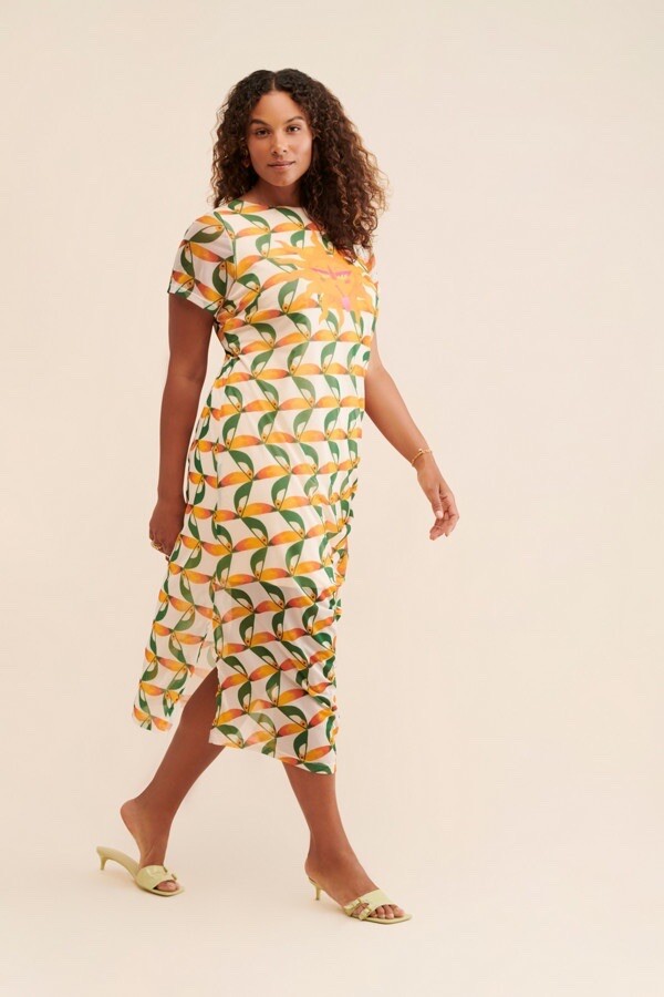 New Anthropologie Farm Rio Printed Mesh Dress Size Medium | eBay