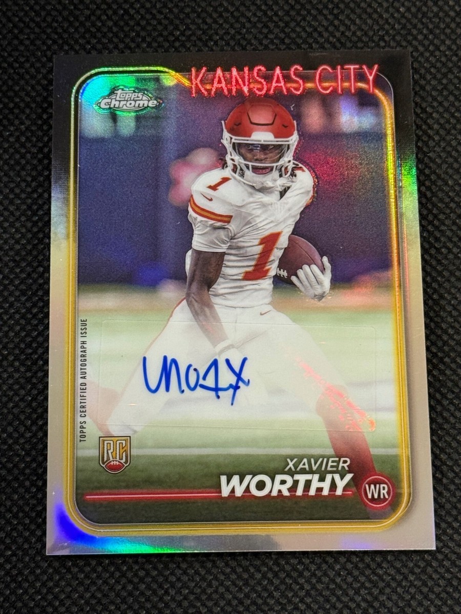2024 Topps Chrome Xavier Worthy Rookie Refractor Autograph
