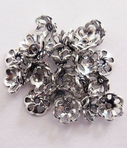 Lot De 28 Perles D’entretoise Bali Oxydées Plaqué Argent – 6 Mm – Rondelles Pour Création Bijoux