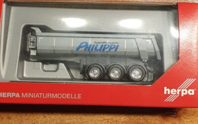 Herpa Rundmulden Auflieger Spezial Transporte Philippi Erding Bayern Einzeln 