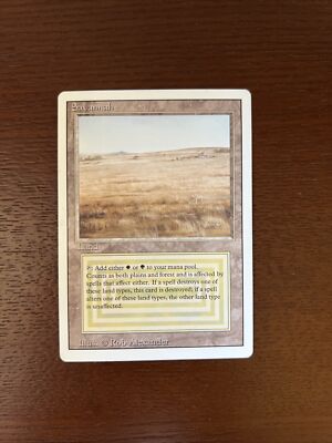 Savannah MTG Revised Edition Magic The Gathering Dual Land Never