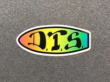 Dogtown DTS neon Skateboard Sticker 4in D.T.S si