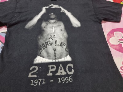 Vintage 2000'S Tupac 2Pac Shakur hip hop rap tee T-Shirt Size L | eBay