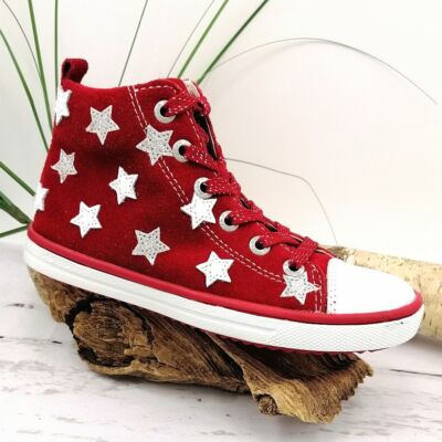 LURCHI STARLET Gr. 27 28 & 29 Kinder Mädchen Stiefelette hoher Sneaker Leder Rot