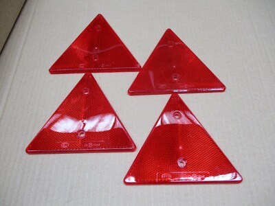 NEW HELLA REAR TRIANGLE REFLECTOR 8RA002020-002 SET OF 4, BOLT MOUNTED