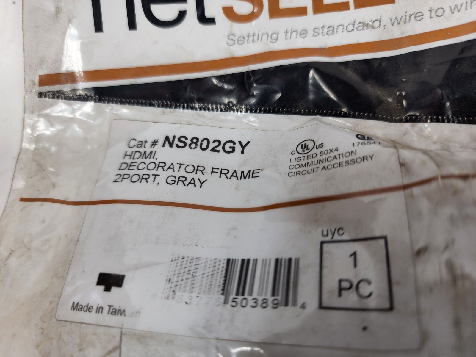 Hubbell NetSelect 2Port HDMI Wall Plate NS802GY Gray Kellems eBay