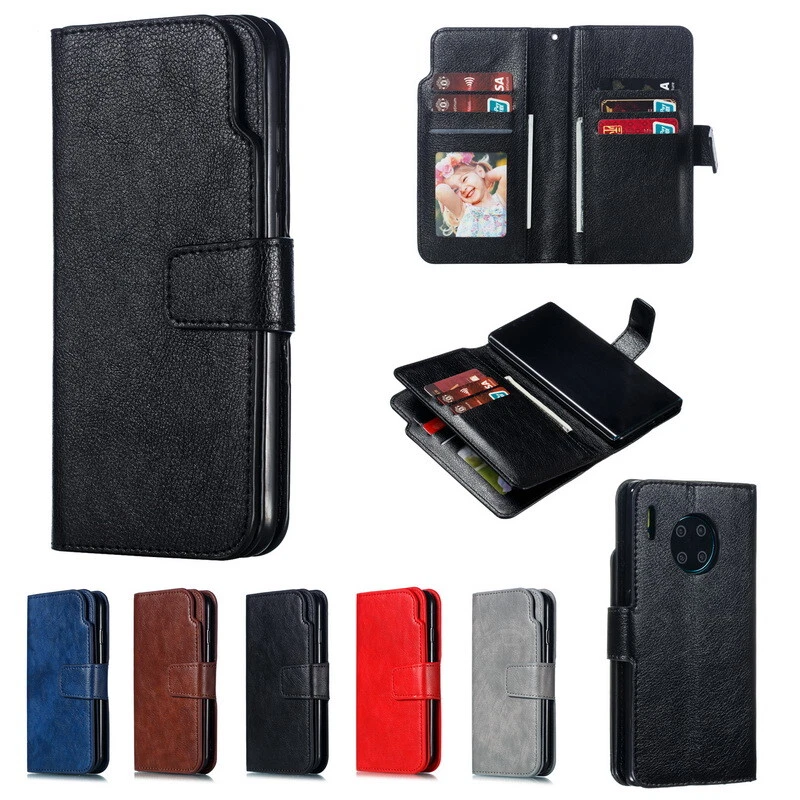 Buckle PU Leather Card Case For Huawei P30 P20 Mate 10 Pro Flip Shockproof Cover - Image 2 of 4