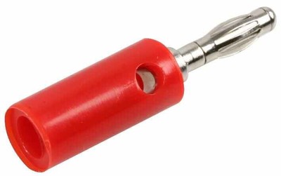 Stecker 4mm Bananen 32A Schwarz Isoliert,mit 4mm Längsbuchse