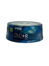 TDK DVD R Recordable 1-16x 4.7 GB 25 Pack Factory Sealed