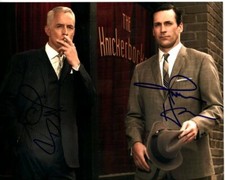 John Slattery and Jon Hamm Signed 8x10 Mad Men Roger & Don Photograph