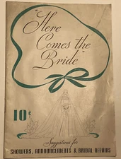 Vintage 1935 Dennison's HERE COMES THE BRIDE Craft Wedding And Shower Ideas
