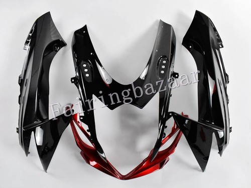 Fit for 2011-2021 GSXR600 GSXR750 Candy Red Black ABS Injection Mold Fairing Kit - Picture 2 of 7