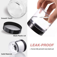 4 Oz  0.7 Oz Small Plastic Containers total 24 Pack Plastic Jars with Lids