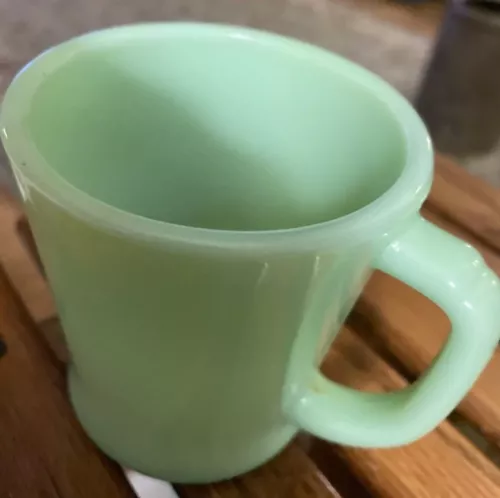 Vintage Jadeite Fire-King Oven Ware D Handle Mug