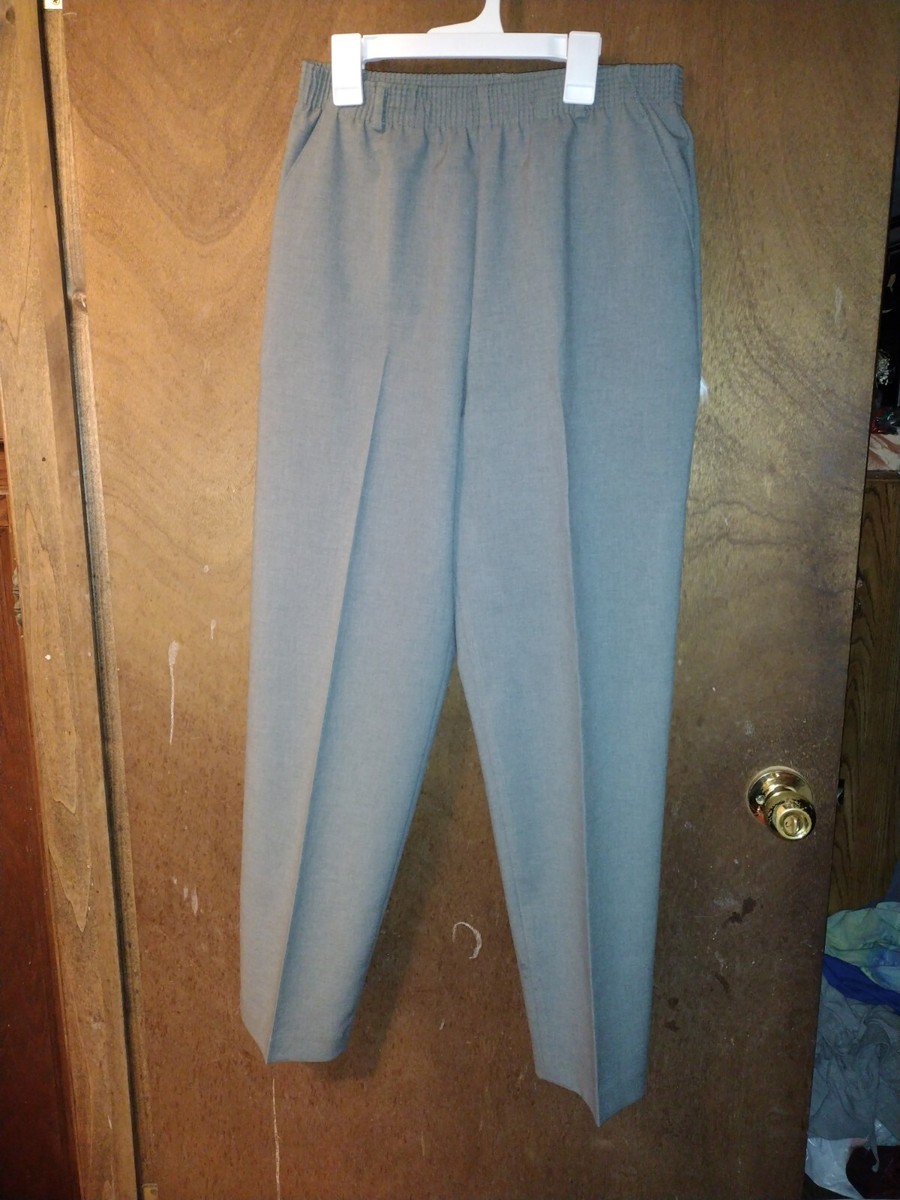 Vintage TanJay Dress Pants Women 10 Gray Straight Stretc Pockets
