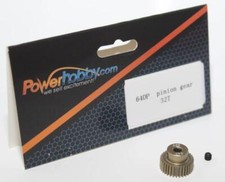 PowerHobby 64DP / 64P 32T Harden Steel Pinion Gear 64-Pitch 32-Tooth