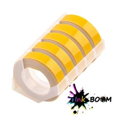 5 Yellow Rolls 9mm Label Tape Compatible Dymo 3D Embossing Label Maker 3/8" x 3m