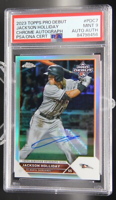 Jackson Holliday - 2023 Pro Debut Chrome Auto Refr. 78/99 - PSA 9+ 