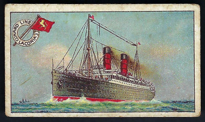 BRITISCH AMERIKANISCH (EINFACH) - SCHIFFE & IHRE WIMPEL - LACONIA, CUNARD LINE