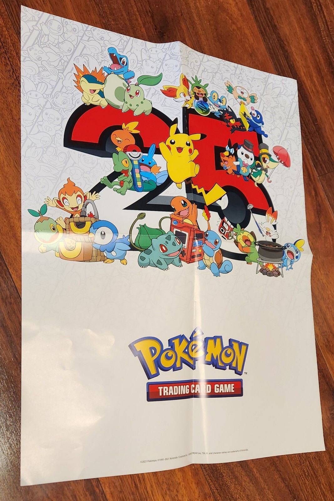 Pokemon Trading Card Game 2021 Evolution Poster & 25th Poster 18" X 24" Lot