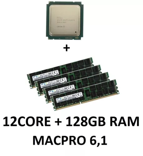 Intel Xeon e5-2697v2 12 Core 2,7 GHz CPU + 128GB 1066 MHz RAM Apple MacPro 6,1 