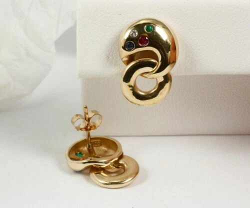 Echter Ohrschmuck Rubin Smaragd